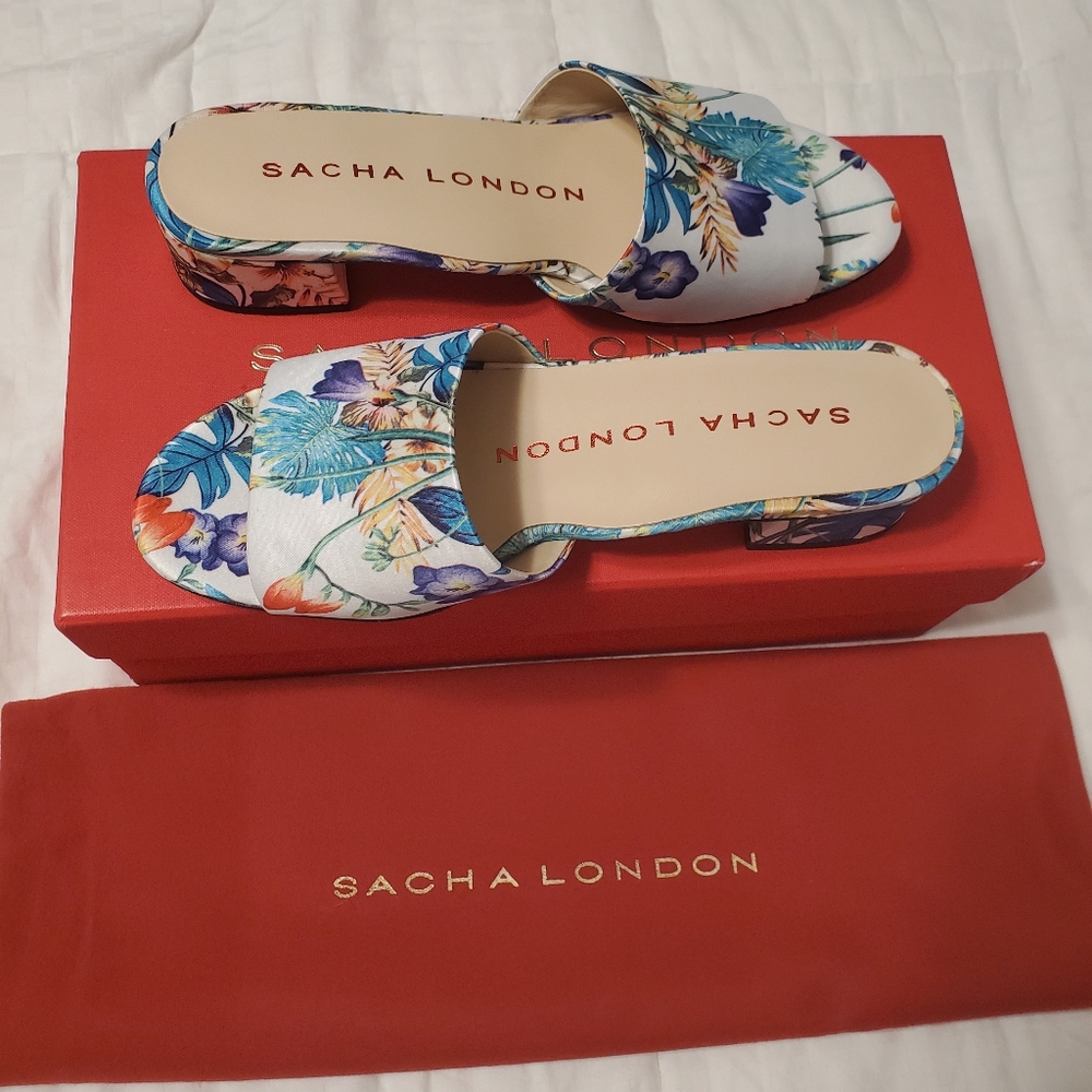 Sacha London 6.5 Women's Leather Sandal - Picture 1 of 4